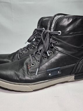 Day Five Mervin Grey Mid top Sneakers Boots Casual Fold Over Cuff Mens Size 12